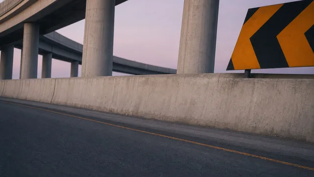 Crazy Frog AI background: Original overpass, the concrete highway at dusk from the viral clip